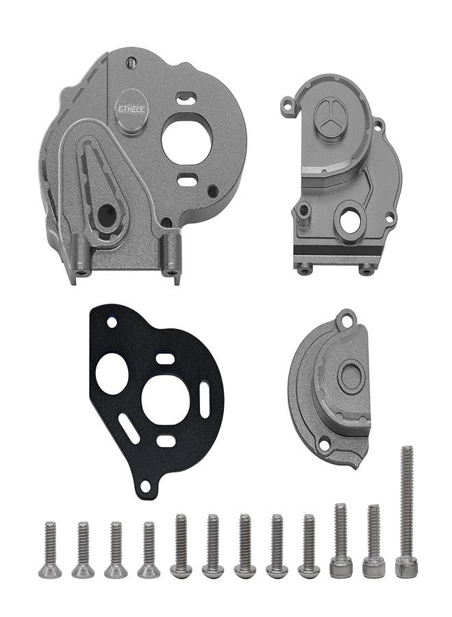 GTHELE Aluminum Chassis Skid Plate&Transmission Housing Set for Axial UTB18 Capra 4WD 1/18 Trail Buggy Upgrade Part (Titanium) - Image 4
